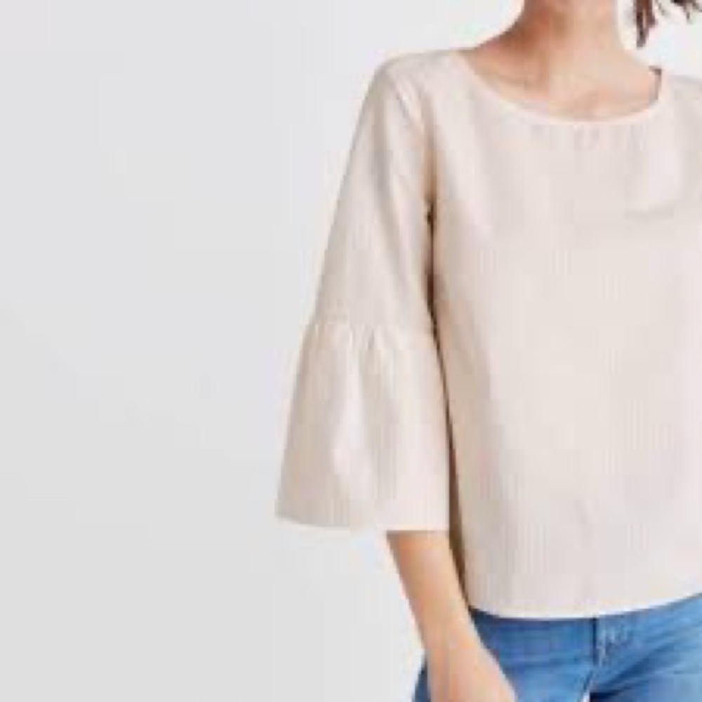 Madewell striped bell sleeve top